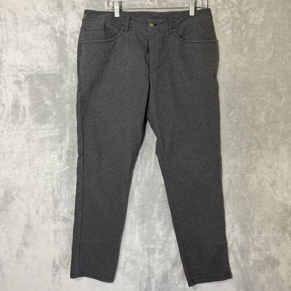 Lululemon Pants Mens 35x30 Gray ABC Classic Fit Tech Canvas Heathered Stretch - Picture 1 of 12